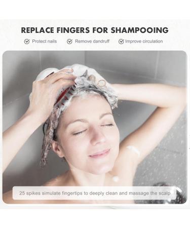 FREATECCH CHRECK Massage Brush - Wet & Dry Shampoo Brush for Peeling Head Massage & Hair Growth - Silicone Hair Root Care - Classic Red - Buy Online on GoSupps.com