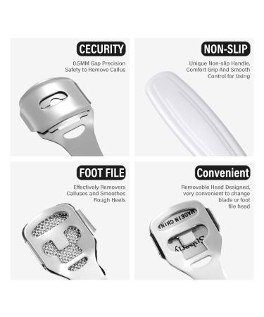 52-Piece Callus Shaver Set with Replacement Slices - Hard Skin Remover and Foot Care Tools - Buy Online on GoSupps.com