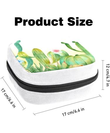 Watercolor Green Plant Sanitary Napkin Storage Bag - Period Tampon Makeup Pad Pouch (Color 3891) - Buy Online on GoSupps.com