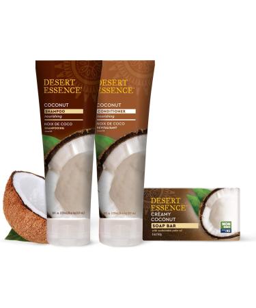 Desert Essence Creamy Coconut Soap Bar - 5 oz Natural Skincare - Buy Online on GoSupps.com