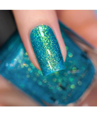 ILNP Blue Lagoon Teal Holographic Jelly Nail Polish 0.4 Fl Oz - Pack of 1 - Buy Online on GoSupps.com