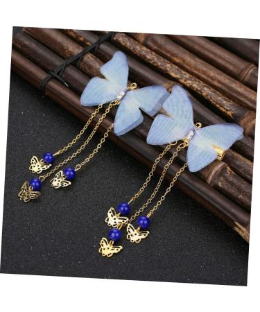 FRCOLOR 4 Pairs hanfu butterfly headdress tassel hair clips hair barrettes hanfu hair clip girls hair clips kids hair clips chinese girl hair accessories Chinese style child fabric alloy - Buy Online on GoSupps.com