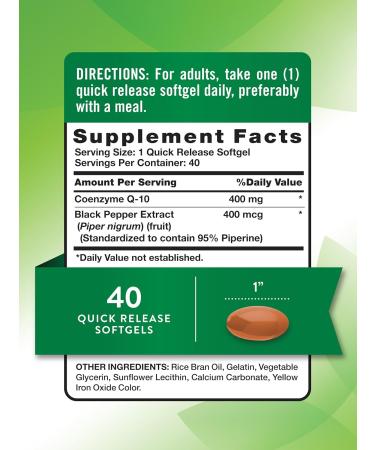 Nature's Truth Co-Q10 400mg | Maximum Strength Non-GMO & Gluten-Free Softgels | Enhanced Absorption | Shop Internationally - Buy Online on GoSupps.com