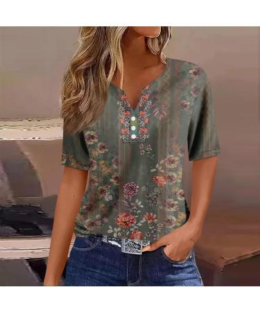 Shop Trendy Women's Oversized V-Neck Polo Shirt - Short Sleeve Pullover Casual Top in Army Green - International Shipping Available - Buy Online on GoSupps.com