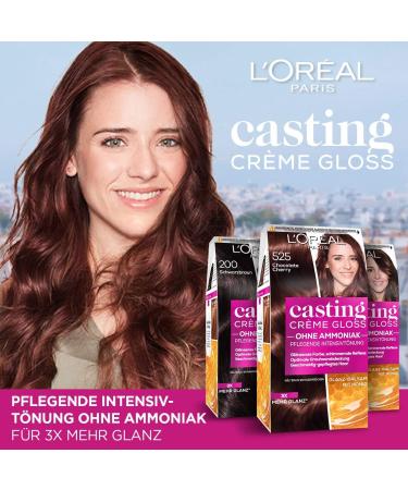 L'Or al Paris No. 525 Chocolate Cherry Hair Color - Ammonia-Free Silicone-Free Nourishing Cr me Gloss Tint (3 Pack) - Buy Online on GoSupps.com