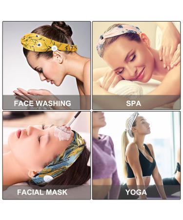 12-Piece Button Headbands for Mask | Boho Stretchy Cross Knotted Headbands for Women | Non-Slip Turban Headwrap for Nurses & Doctors - Buy Online on GoSupps.com