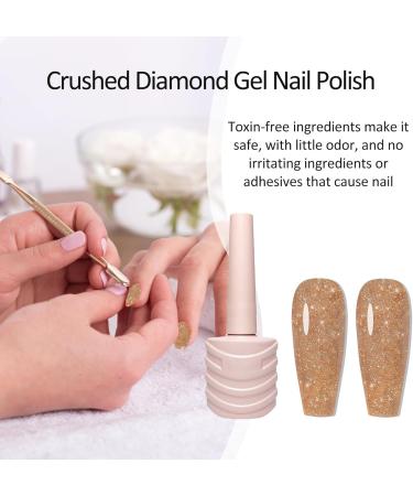 Sparkly Shiny Gel Nail Polish - Reflective Gel Nail Polish Charming Gel Nail Polish Art Varnish Manicure Soak Off LED Lamp for Beginners at Colorful Broken Drill Glue 02 - Buy Online on GoSupps.com