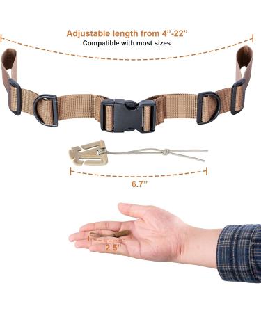 Oziral Backpack Chest Strap 2 Pack - Heavy Duty Adjustable Sternum Strap with 10 Zipper Pulls - Khaki - Buy Online on GoSupps.com
