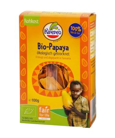 Kipepeo Organic Papaya dried (1x 100g)