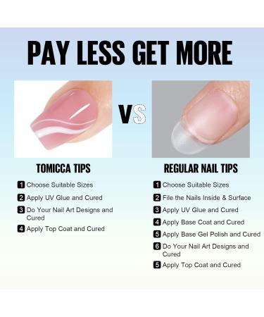TOMICCA 180PCS Extra Short Coffin Gel Nail Tips - Pink Matte Finish - 15 Sizes - Press On Nails for Nail Art Extensions - Buy Online on GoSupps.com