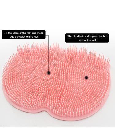 NATUDOCO Anti-Slip Foot Massage Pad & Cleaning Brush - Non-Slip Suction Cup Bathroom Scrubber Mat for Swimming & Shower Use - Buy Online on GoSupps.com