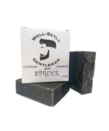 Men s Bar Soap Cold Process Soap Made from Natural and Organic Oils Luxuriant Hand Made Soap Artisan Soap (Spruce)