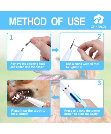7Pcs Electric Dog Teeth Cleaning Kit for Easy Dental Care - Pet Tartar Remover & Ultrasonic Dental Cleaning Machine for Large & Small Dogs (Blue) - Buy Online on GoSupps.com