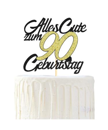 Sumerk 1 piece 90.Birthday Tortendendeko Happy 90th Birthday Cake Topper 90. - Buy Online on GoSupps.com