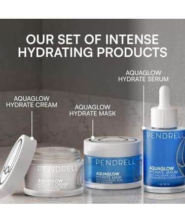 AQUAGLOW Hydrate Cream - Water-Based Facial Moisturizer with Hyaluronic Acid Ceramide NP & Hydrolyzed Collagen for All Skin Types - 50ml - Buy Online on GoSupps.com