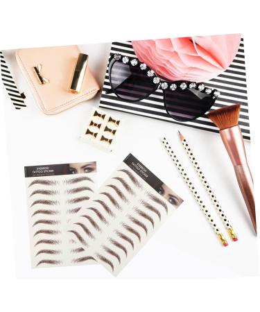 Beavorty 54 Sheets Waterproof Eyebrow Stickers Hairlike Eyebrows Brown Fake Eyebrow Stickers 3d Tool Make up - Buy Online on GoSupps.com