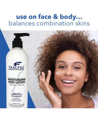 Moisturizer for Sensitive Skin 16oz | Non-Comedogenic Zinc Oxide Lotion | Paraben-Free Hypoallergenic & Fragrance-Free | Sun Protection for Oily & Combination Skin | Vegan Argan Oil Gluten-Free - Buy Online on GoSupps.com