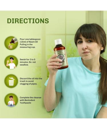 Bentodent Coconut Oil Pulling, Powerful Neem & Mint, Dual Strength of Sesame & Coconut Oil, Oil Pulling rinse for teeth & gums, Zero Sugar & No Alcohol mouthwash for Fresh Breath & Whitening,6 fl. oz. - Buy Online on GoSupps.com
