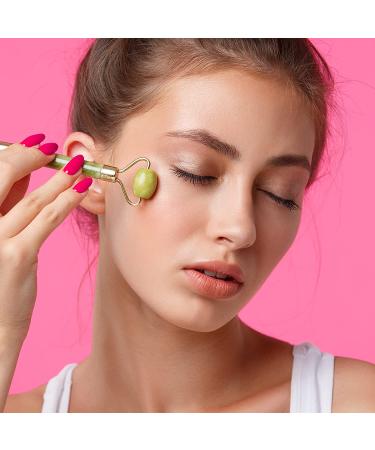 100% Natural Jade Face Roller & Gua Sha Set â€“ Anti-Aging Facial Massage Tools for Skincare - Buy Online on GoSupps.com