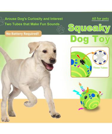 Divinggoe Wobbly Ball for Dogs - Interactive & Durable Dog Toy 13cm Green XL Fun Chick Noises for Boredom Relief Perfect for Large Dogs - Buy Online on GoSupps.com