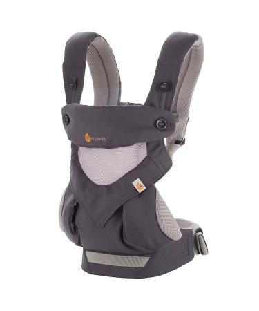 Ergobaby 360 All-Position Baby Carrier with Lumbar Support, 12-45 lbs, Carbon Grey Cool Air Mesh - Buy Online on GoSupps.com