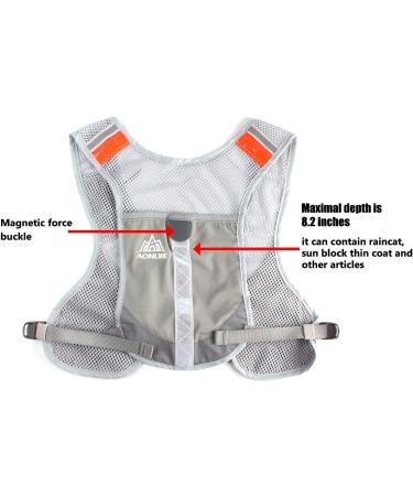 Geila Marathon Hydration Pack - Trail Running Vest with 2 Water Bottles | Gray - Best for Outdoor Sports & International Shipping - Buy Online on GoSupps.com