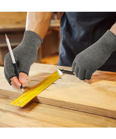 Duerer Arthritis Compression Gloves - Pain Relief for Rheumatoid, RSI, Carpal Tunnel - Men and Women - Grey (M) - Buy Online on GoSupps.com