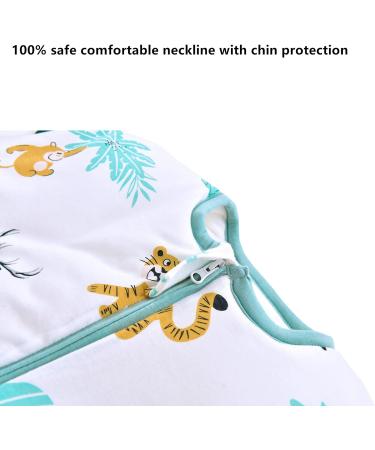 Chilsuessy Baby Sleeping Bag 3.5 Tog with Detachable Sleeves - Animal Park Design - 100% Cotton - Soft Infant Toddler Sleep Bag (2-4 Years) - Buy Online on GoSupps.com