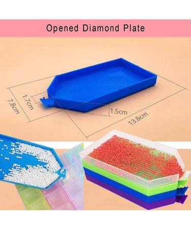 5 Pcs Large Diamond Painting Trays Plastic Bead Sorting Tray Big Diamond Art Trays Kit Tools  Storage Containers Tray for Rhinestone and Accessories(5 Trays 1 Spoon) 5 Pcs Trays - Buy Online on GoSupps.com