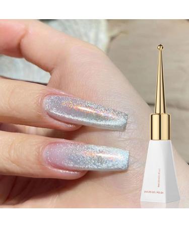 Cat Eye Gel Nail Polish 9D Glitter Cat Eye Gel Polish 15ML Holographic Sparkle Gel Nail Polish Soak Off UV/Led Magnetic Glitter Gel Nail Polish Glitter Nail Polish for DIY Manicure Nail Salon - Buy Online on GoSupps.com