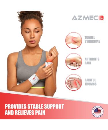 Wrist Brace for Carpal Tunnel - Adjustable Universal Wrist Wrap for Pain Relief & Weightlifting (White) | Buy Online Worldwide - Buy Online on GoSupps.com