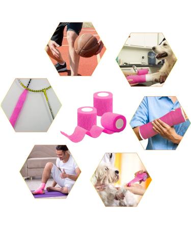 BQTQ 8 Rolls Neon Pink Cohesive Bandage 2 Inch - Self Adherent Sport Wrap Tape for Ankle Sprains - Stretch Bandage Wrap for Humans and Animals - Buy Online on GoSupps.com