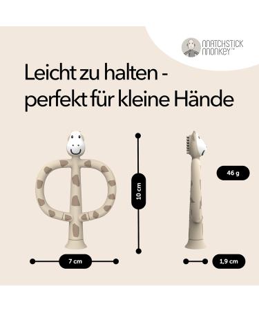 Buy Matchstick Monkey Training Toothbrush - Safe Suction Foot Extra Soft Kids Toothbrush for Infants & Toddlers Stimulates Teeth & Gums - Gigi Giraffe - Buy Online on GoSupps.com