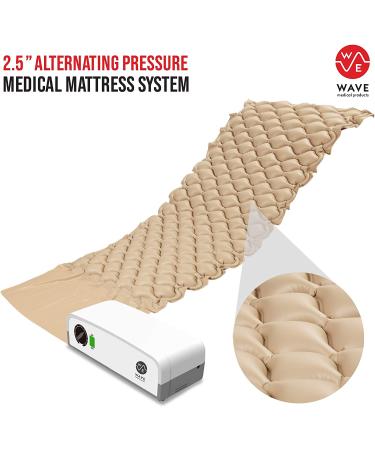 Wave Medical Premium Alternating Pressure Pad System - Pressure Sore Relief Mattress Pad with Ultra Quiet Pump - Fits Standard Hospital Bed - Bedridden Patients - Bed Sore Prevention - Buy Online on GoSupps.com