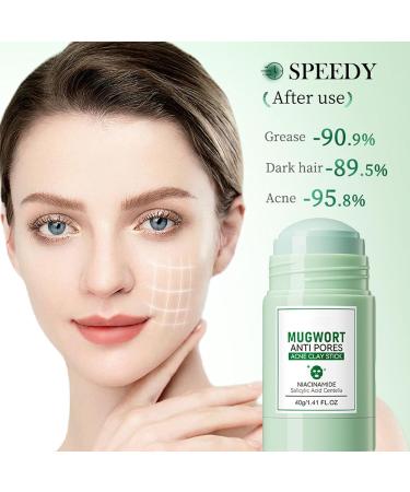 Mugwort Clay Mask Stick - Deep Cleansing Anti-Acne Pore Mask for Excess Oil Control & Skin Balance | Nourish & Calm Your Skin - Buy Online on GoSupps.com