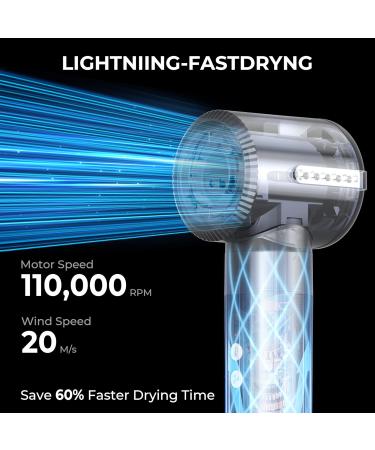 Hair Dryer Brush Hot Air Styler Set - 7 in 1 Ionic Hairdryer with Diffuser, Straighteners, Blow Dryer, Curler - Black - Buy Online on GoSupps.com