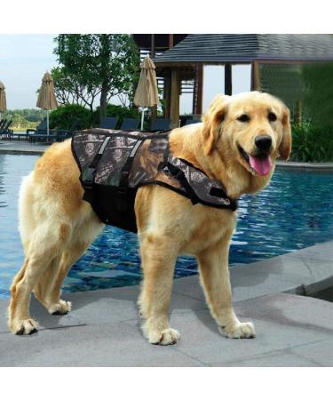 Buy Dog Life Jacket - Camouflage Swimming Safety Coat for Small & Large Dogs | XXS Vest with Handle - Buy Online on GoSupps.com