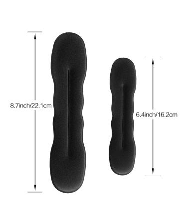 6-Piece Hair Bun Maker Set - Upgraded Sponge Clips for Perfect Donut Rolls & Curls (3 Large & 3 Small Black) - International Shipping Available - Buy Online on GoSupps.com