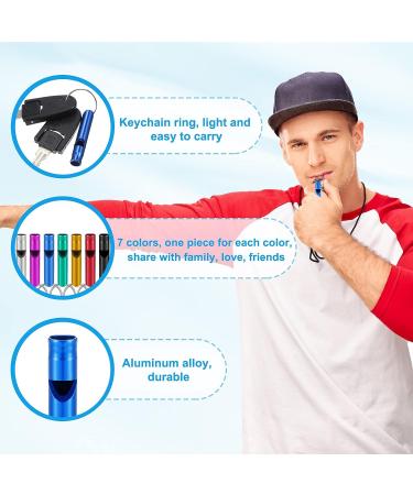 Tuanse 14 Pcs LED Keychain Flashlight & Aluminum Whistle Set for Outdoor Activities - Ultra Bright Mini Key Ring Light, Loud Sound Whistle - Camping, Hiking, Hunting Essential (7 Colors) - Buy Online on GoSupps.com