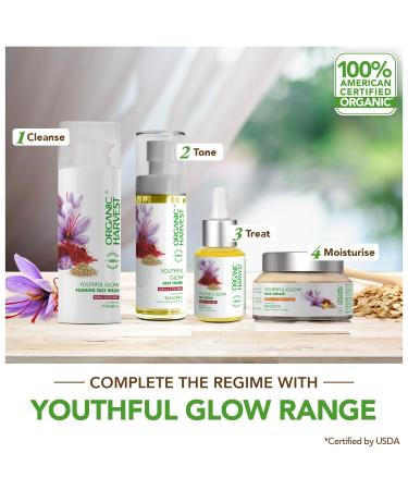 Youthful Glow Foaming Face Wash - Saffron & Oat Milk | Brightening & Organic | Sulphate & Paraben-Free | 100g for Men & Women | Clean & Clear Skin - Buy Online on GoSupps.com