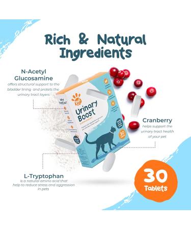 PetExx Urinary Boost 30 Tablets - UTI & Cystitis Treatment for Cats & Dogs | UK-Made UT Health Support - Buy Online on GoSupps.com