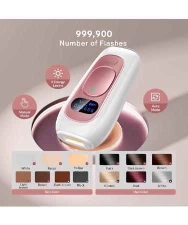 Aminz IPL Hair Removal Device - 999 900 Flashes 2 Modes & 5 Energy Levels for Face Bikini Back & More - International Shipping Available! - Buy Online on GoSupps.com
