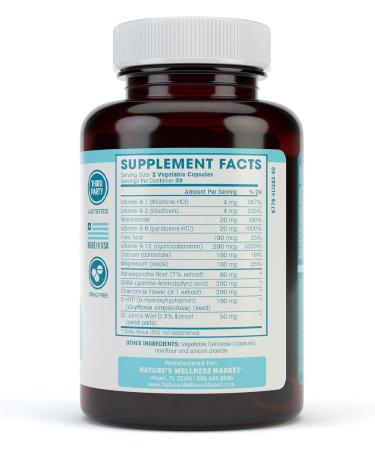 ZENTA Natural Relief Supplement | Calm Body & Mind | Mood Enhancer with GAB 5-HTP Ashwagandha Chamomile DMAE | 60 ct - Buy Online on GoSupps.com