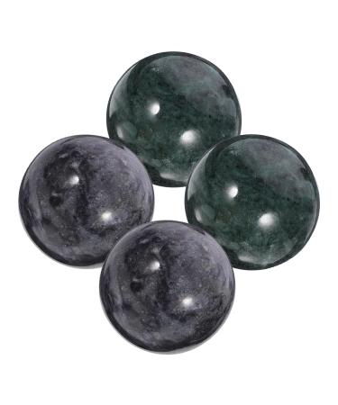 Beavorty 10 sentences ball roll adult massage balls for hand exercises silver tool customs chinese health balls for the hand black baoding obsidian fu marble round fitness china
