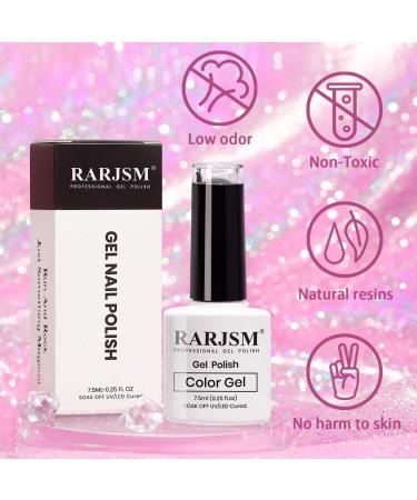 RARJSM Glitter Nail Polish Silver Nail Polish Gel Nail Polish 1PACK 7.5ML Soak Off Nail Lamp Required for Nail Art Design Salon Quality DIY Home RAR79 - Buy Online on GoSupps.com