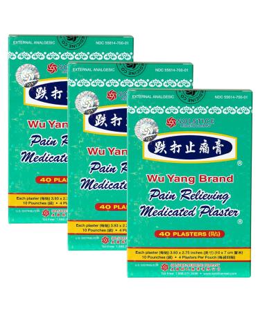 WU YANG BRAND Pain Relieving Medicated Plasters (40 Patches per Box) (3 Boxes) - Buy Online on GoSupps.com