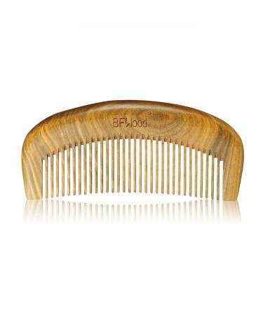 BFWood Sandalwood Beard Comb for Men, Pocket Size Detangler for Beards and Mustache