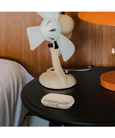 ZUMASO Daily Pill Organizer - 8 Compartment Travel Container for Vitamins & Medications | Portable Beige Pill Box - Buy Online on GoSupps.com