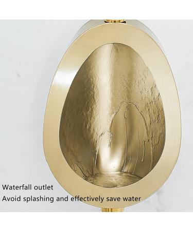 Commercial Washout High Efficiency Urinal Wall Mounted Smart Sensor Urinals Household Stainless Steel Men's Urinalsgold Color Suitable for Use in Homes Hotels Schools (B) - Buy Online on GoSupps.com