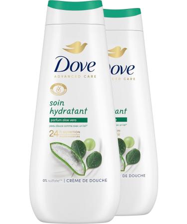  Dove DOVE - Advanced Care Aloe Vera Shower Cream - Dermatologically tested - 24-hour soft skin feeling (2 x 400ml pack) - Buy Online on GoSupps.com
